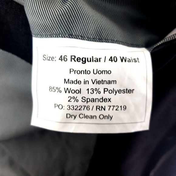 Pronto Uomo Wool 2 Button Suit Jacket 44R Gray Blazer - Picture 8 of 10